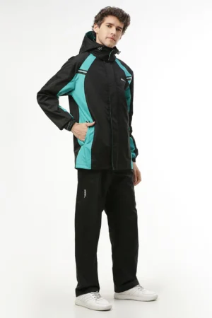 GO HIKE BLACK & GREEN RAINSUIT
