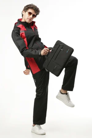 Go Hike Black & Red Rainsuit