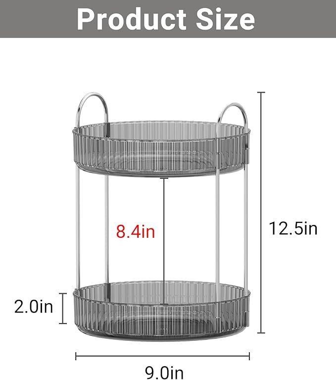 360 Rotating Makeup Organizer for Vanity,Bathroom Countertop Organizer,Spinning Perfume Organizer&Vanity Organizer - Image 2
