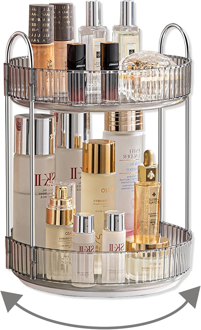 360 Rotating Makeup Organizer for Vanity,Bathroom Countertop Organizer,Spinning Perfume Organizer&Vanity Organizer