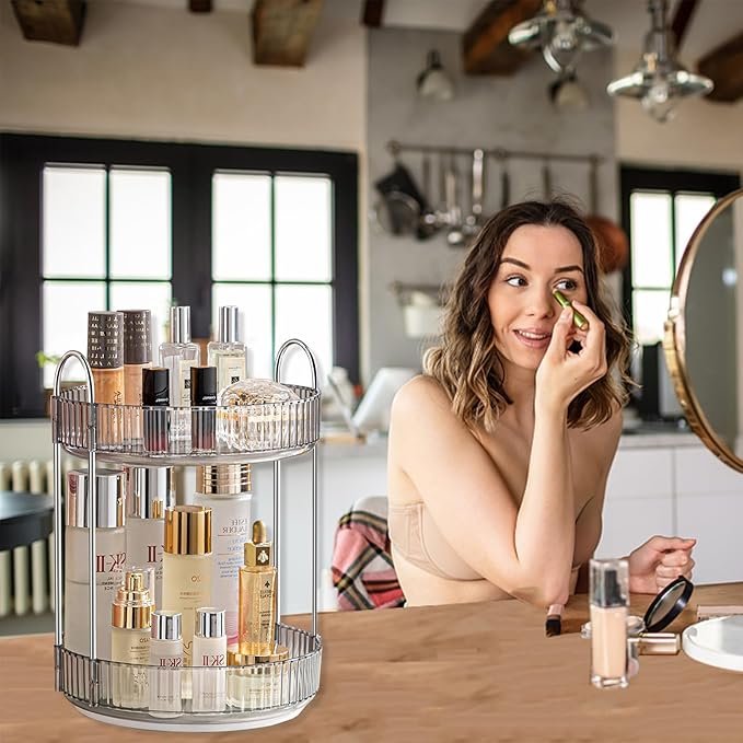 360 Rotating Makeup Organizer for Vanity,Bathroom Countertop Organizer,Spinning Perfume Organizer&Vanity Organizer - Image 3