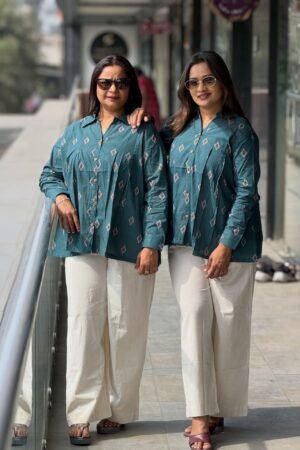 Cotton Printed Shirt With Linen Pant