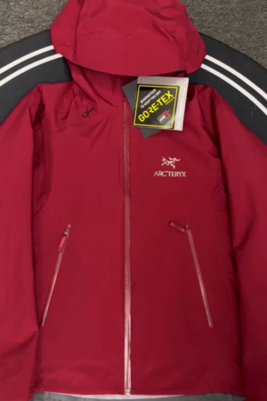 Red Waterproof Shell Jacket with Insulated Inner Vest