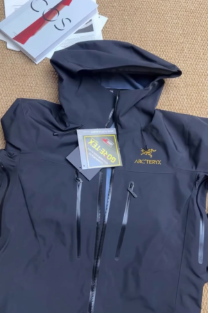 Black Technical Hooded Shell Jacket