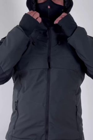 Charcoal Hooded Technical Softshell Jacket