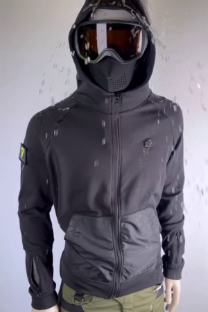 Black Waterproof Softshell Hoodie