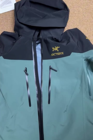 Black & Teal Waterproof Mountain Shell Jacket