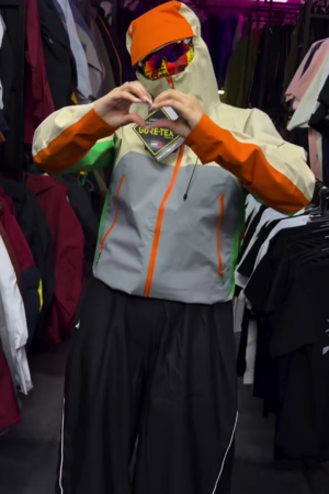 Grey Multi-Color Alpine Shell Jacket