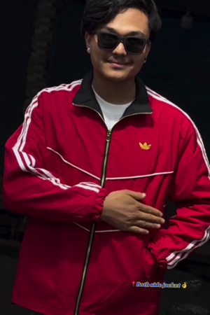 Red & Black Reversible Windbreaker Jacket