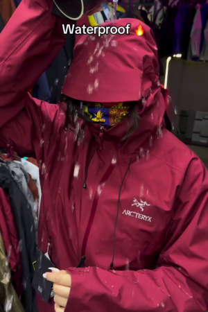 Burgundy Waterproof Outdoor Shell Jacket