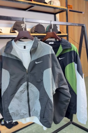 Grey Colorblock Sport Windbreaker