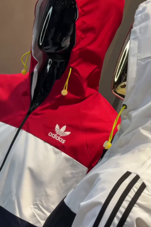 Red Heritage Colorblock Hooded Windbreaker
