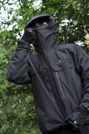 Black Expedition Hooded Shell Jacket