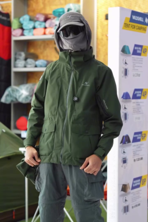 Olive Outdoor Hooded Utility Jacket