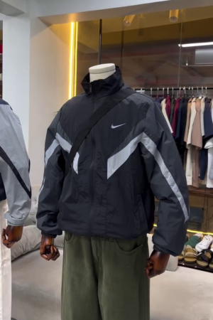 Navy & Grey Sport Windbreaker