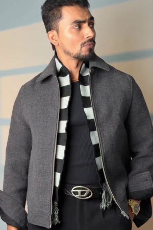 Men's Wool Blend Zip Jacket