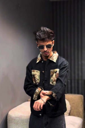Men's Printed Denim Jacket
