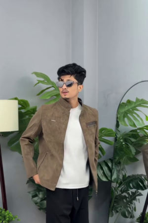 Men's Stand Collar Utility Jacket