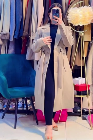 Women's Belted Longline Coat