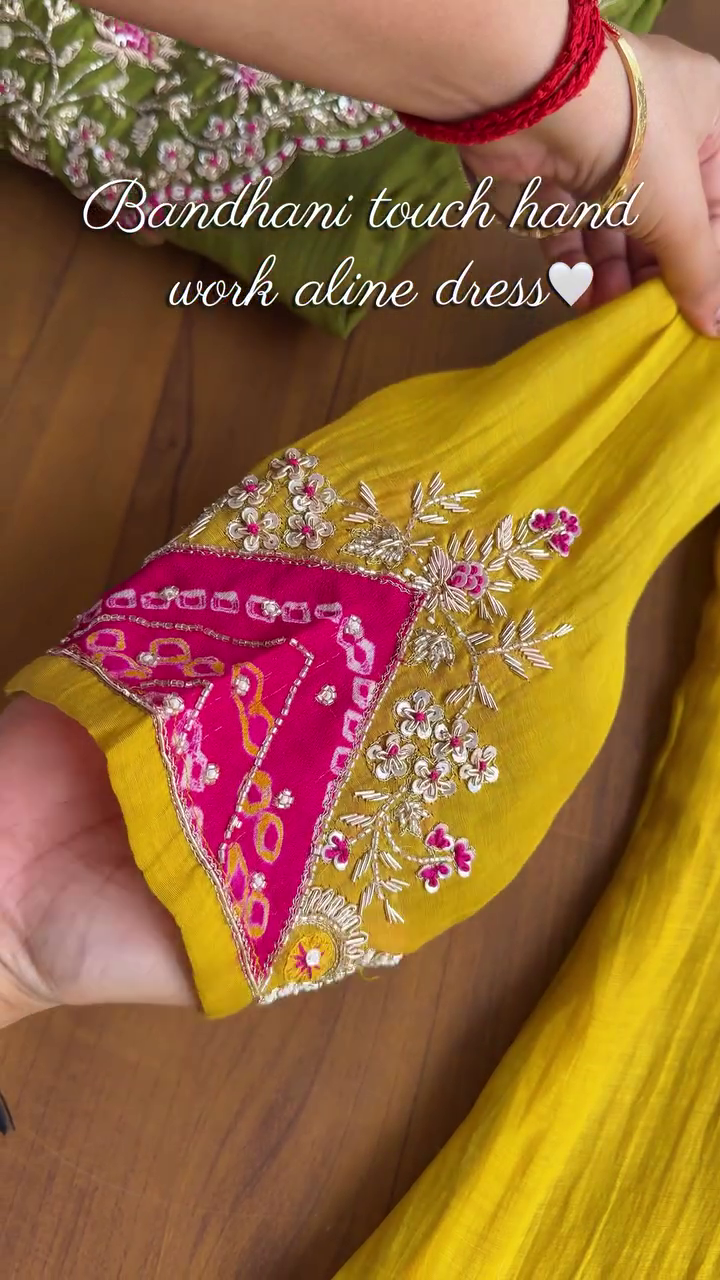 Women's Yellow Floral Embroidered Kurta Set - Image 4