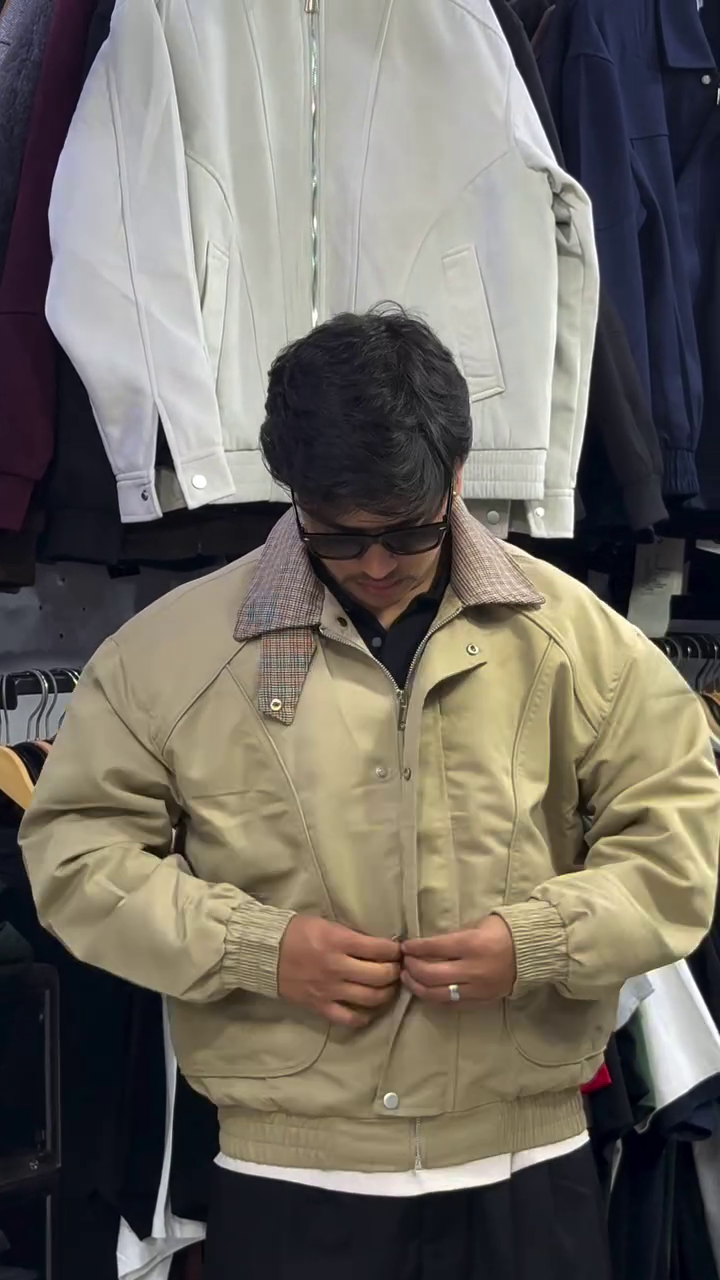 Contrast Collar Bomber Jacket - Image 2
