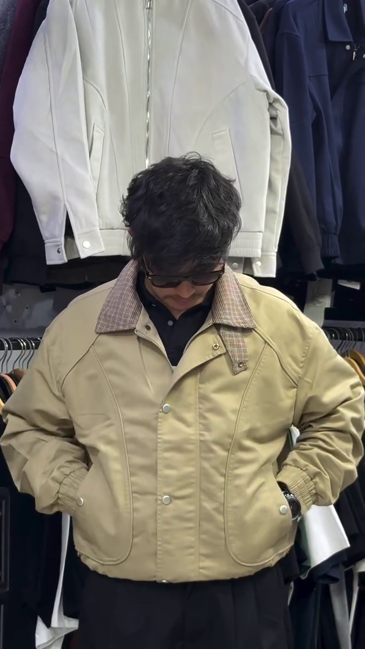 Contrast Collar Bomber Jacket - Image 3