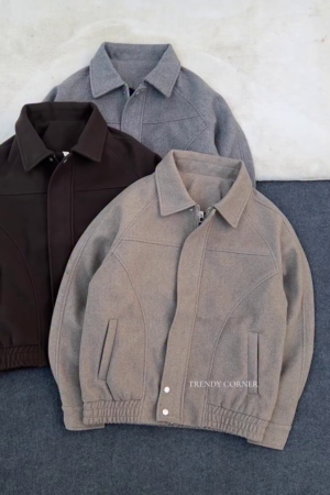 Textured Bomber Jacket